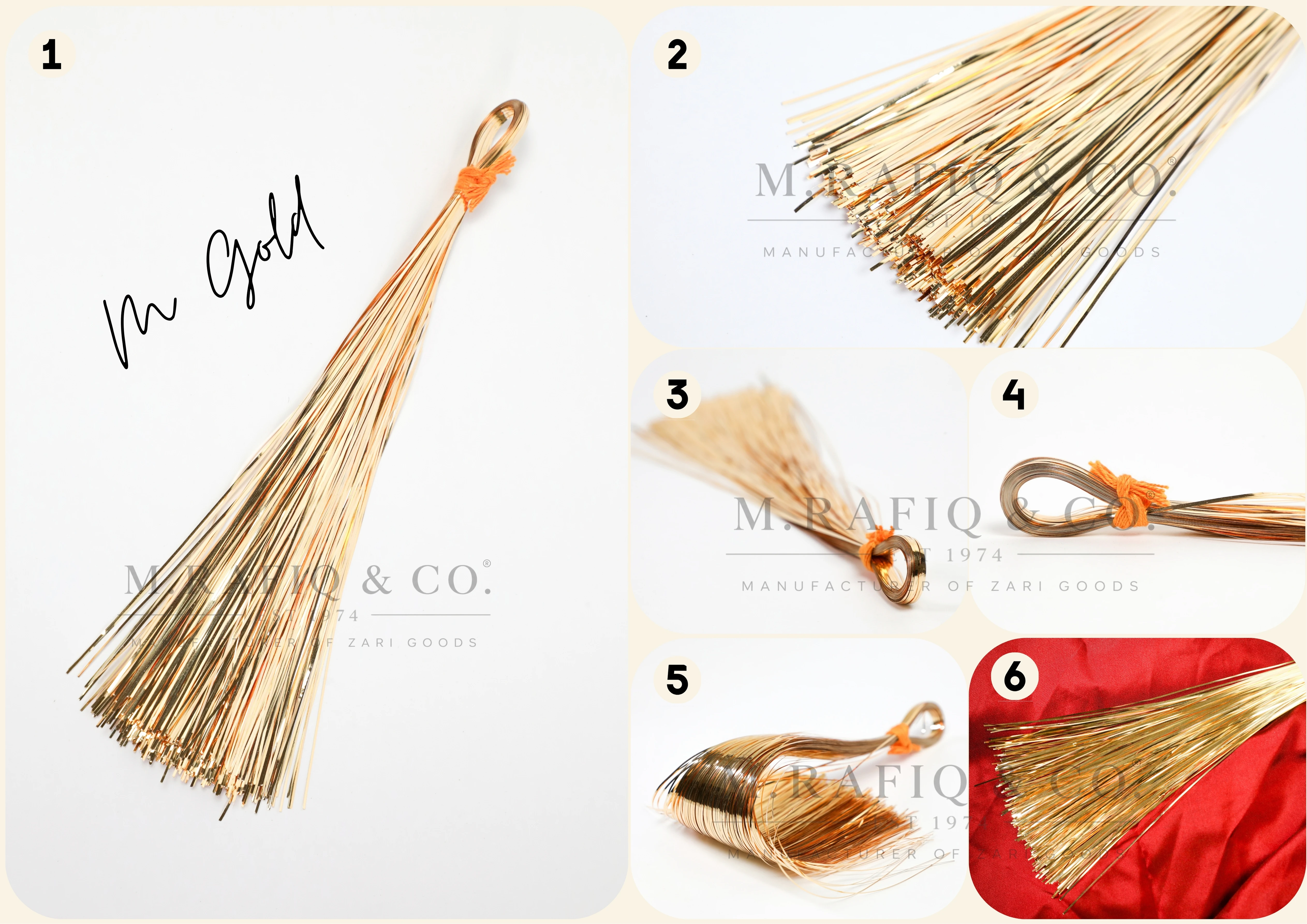 M Gold Flat Metallic Strip spool